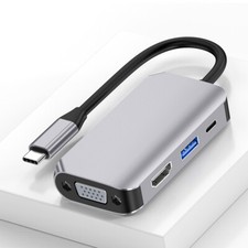 Type C To USB 3.0 Hub for Macbook Pro Computer PC To HDMI TV VGA Video Converter