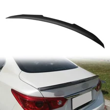 Carbon Fiber Style Trunk Lip Spoiler Wing Fit For 2014-2023 Infiniti Q50