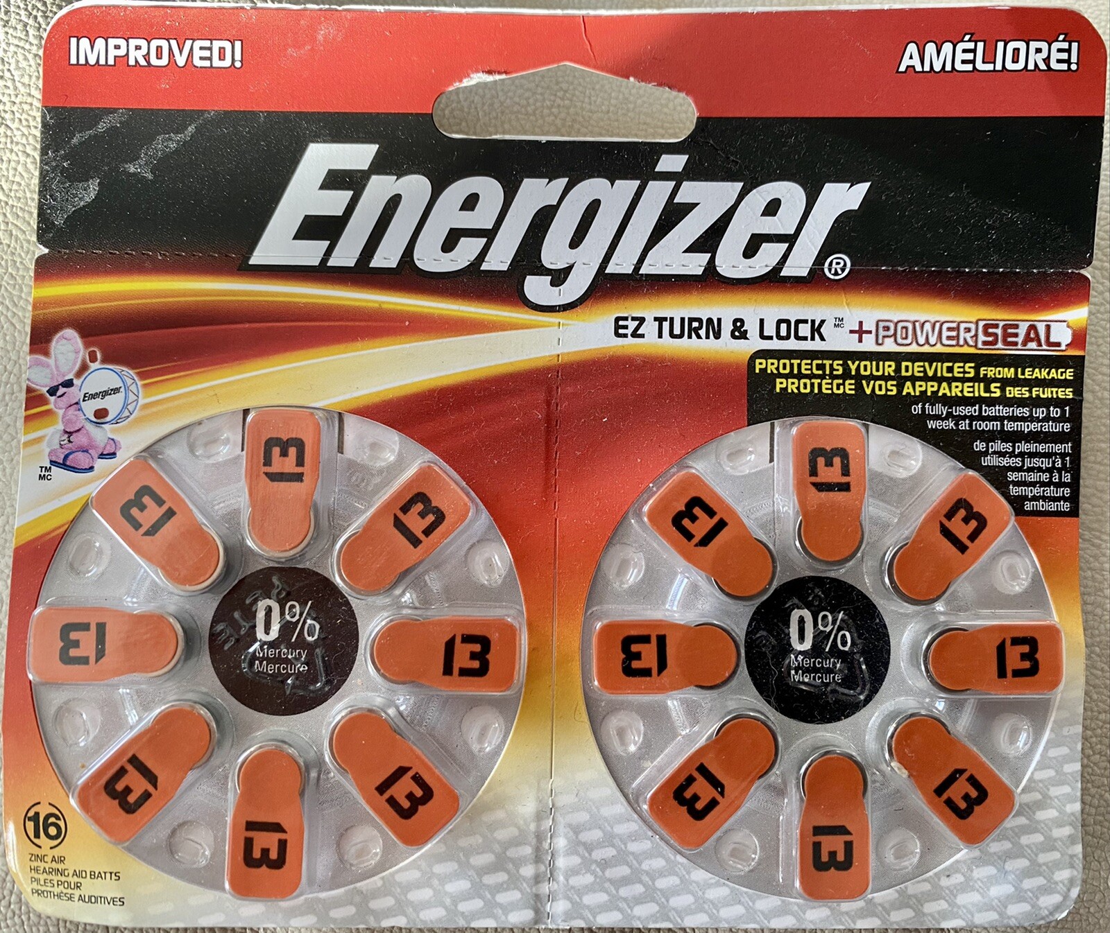 Energizer Batteries AZ13DP EZ Turn and Lock Hearing Aid, Size 13, 20 Count-image