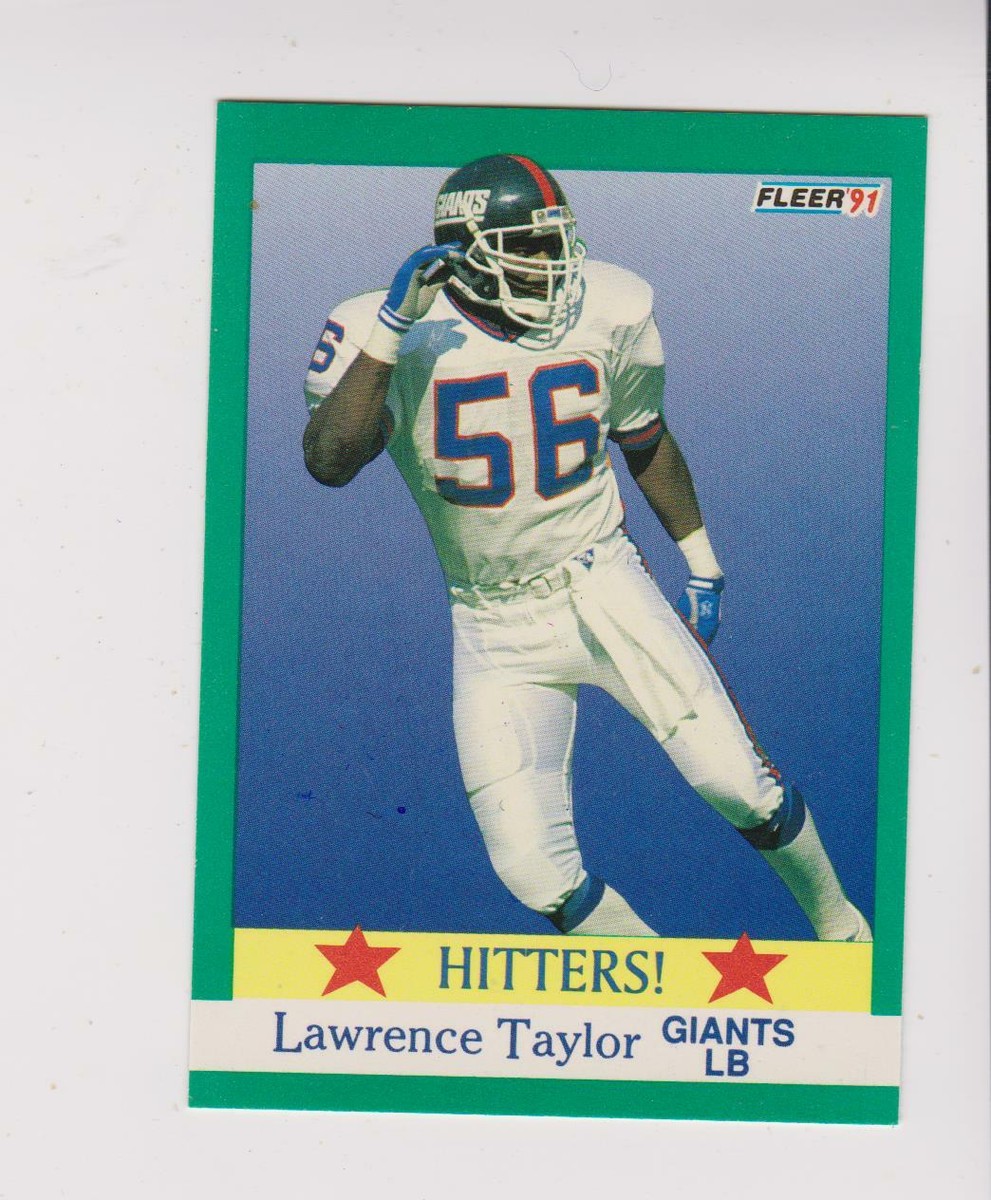 1991 Fleer Hitters #398 Lawrence Taylor card, New York Giants HOF