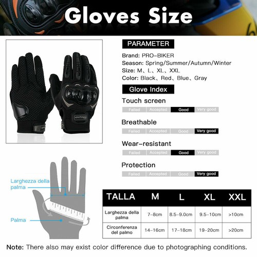Racing Motorcycle Motorbike Motocross Riding Dirt Bike Full Finger Sports Gloves - Picture 8 of 17