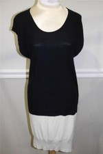Alexander Wang Colour Block Knitted Cap Sleeve Dress Size L (DR100)