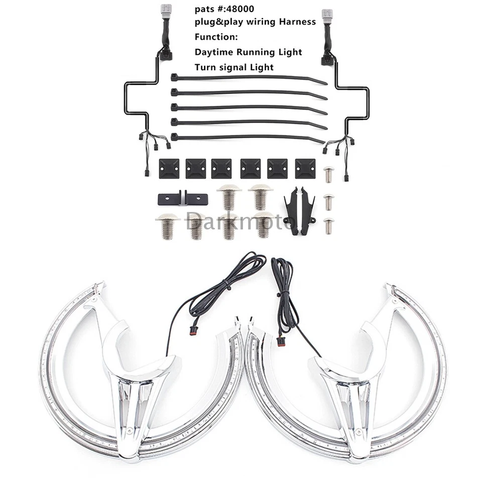 Cubiertas de rotor de disco de freno LED luz de señal de giro para Honda Goldwing 1800 DCT 18-up Foto 3 de 4