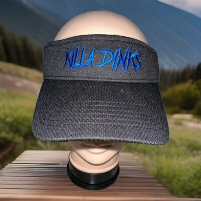 New With Tags Killa Dinks Pickleball Sports Visor Black One Size Fits All
