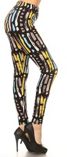 New Brush Strokes Peachskin Buttery Soft Leggings One Size 0-12