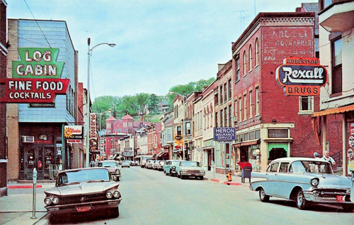 Postkarte IL Galena Illinois - South Main Street 1960 - Vintage C16 - Bild 1 von 4