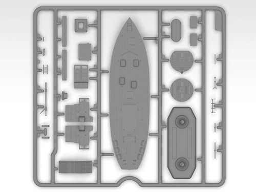 ICM S.012 ship model 1:144 KFK Kriegsfischkutter WWII German multi-purpose boat - Picture 2 of 20