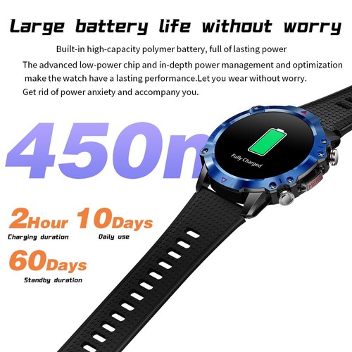 SQR-Montre Connevtée, écran IPS HD 1.39 ", Autonomie 25 jours, Très Résistante - Photo 6/14