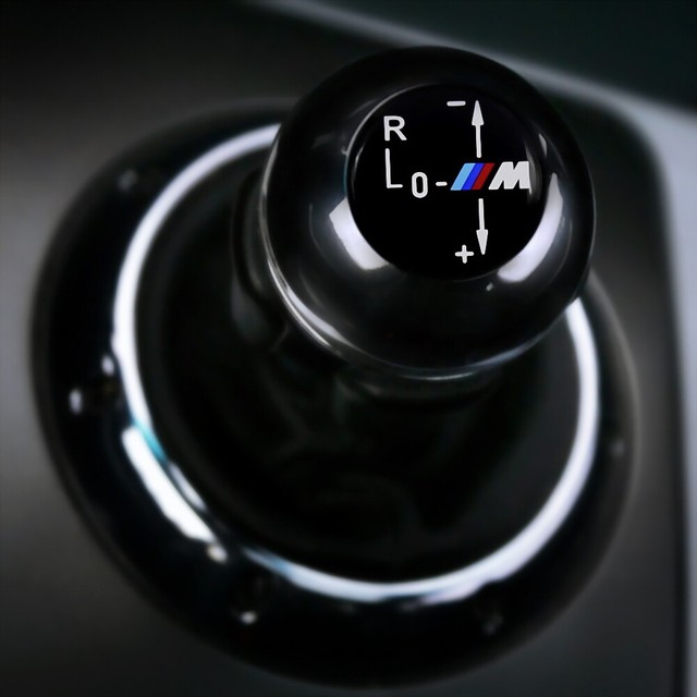 SHIFT KNOB ROUND EMBLEM BADGE SELF ADHESIVE STICKER FOR BMW E46 M3 SMG