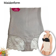 NWOT Maidenform Women's M Tame Your Tummy High Waist Lace Brief DMS704 Gloss