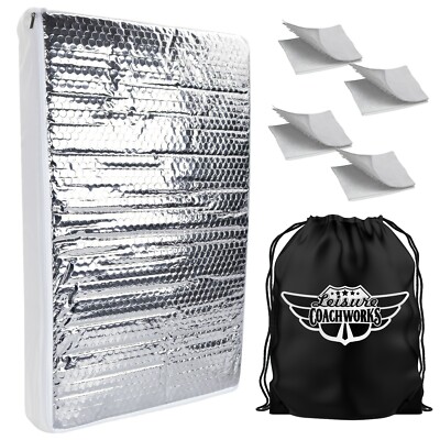 RV Skylight Insulator 14 x 22 Strong Adhesive Closures and Storage Bag Included