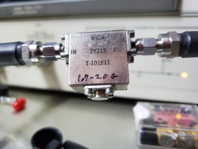 MICA Microwave T-101S11 1.7-2.7 GHz isolator 18 dB tested see analyzer plots
