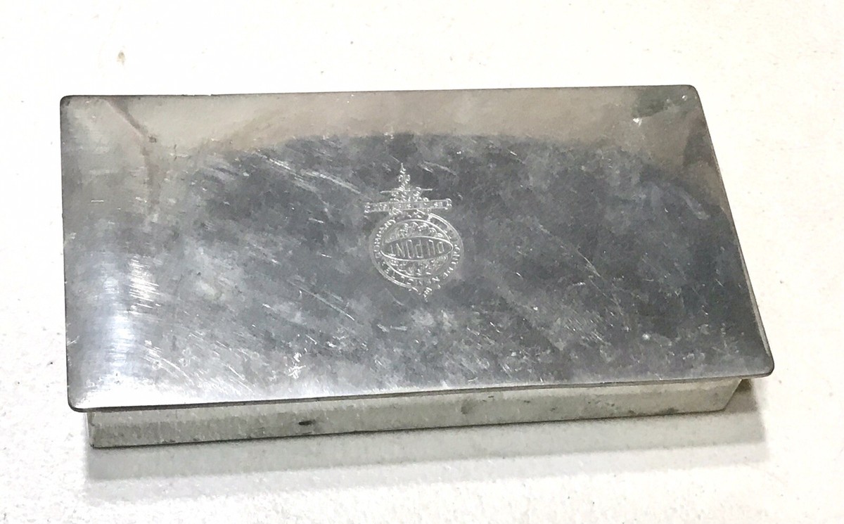 Dupont 一品限定 未使用 箱付き 石付き Vintage Antique DuPont Stieff Pewter Velve Decorated Trinket