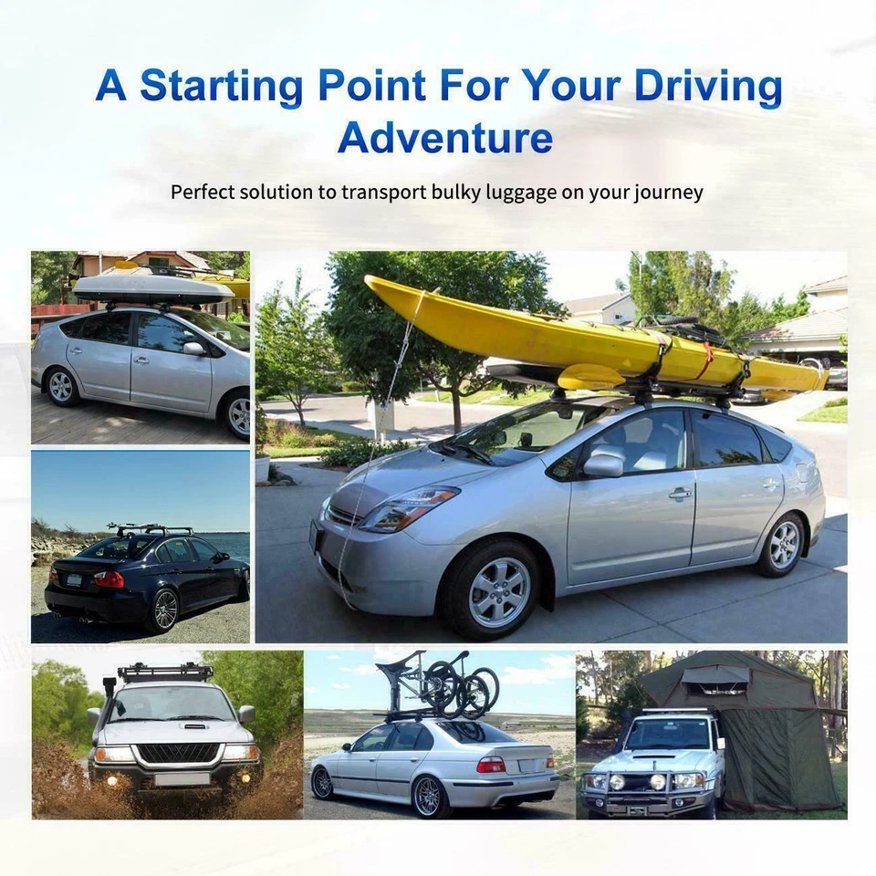 For Honda Civic 2000-2010 Roof Rack Cross Bars Luggage Cargo Carrier Lockable Foto 2 de 4