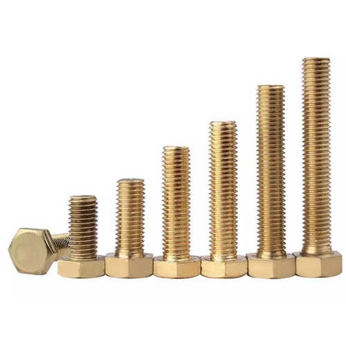 Brass Hex Head Screws DIN 933 Full Thread Hexagon Bolts M4 M5 M6 M8 M10 M12 - Picture 8 of 8