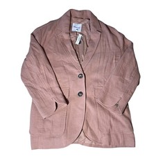 MADEWELL Cotton Linen Relaxed Larsen Blazer NWT Womens Medium Faded Earth NE403
