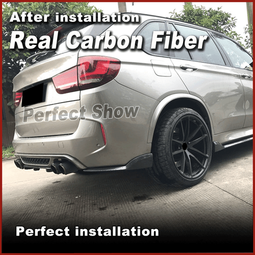 Passt für BMW F86 X6M X6 F85 X5M 2014-2018 Carbon Hinten Splitter Flaps Ansatz - Bild 4 von 12