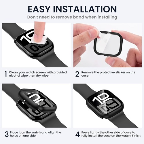Protector de pantalla resistente al agua para Apple Watch Series 10 46 mm cubierta facial de PC - Imagen 7 de 11