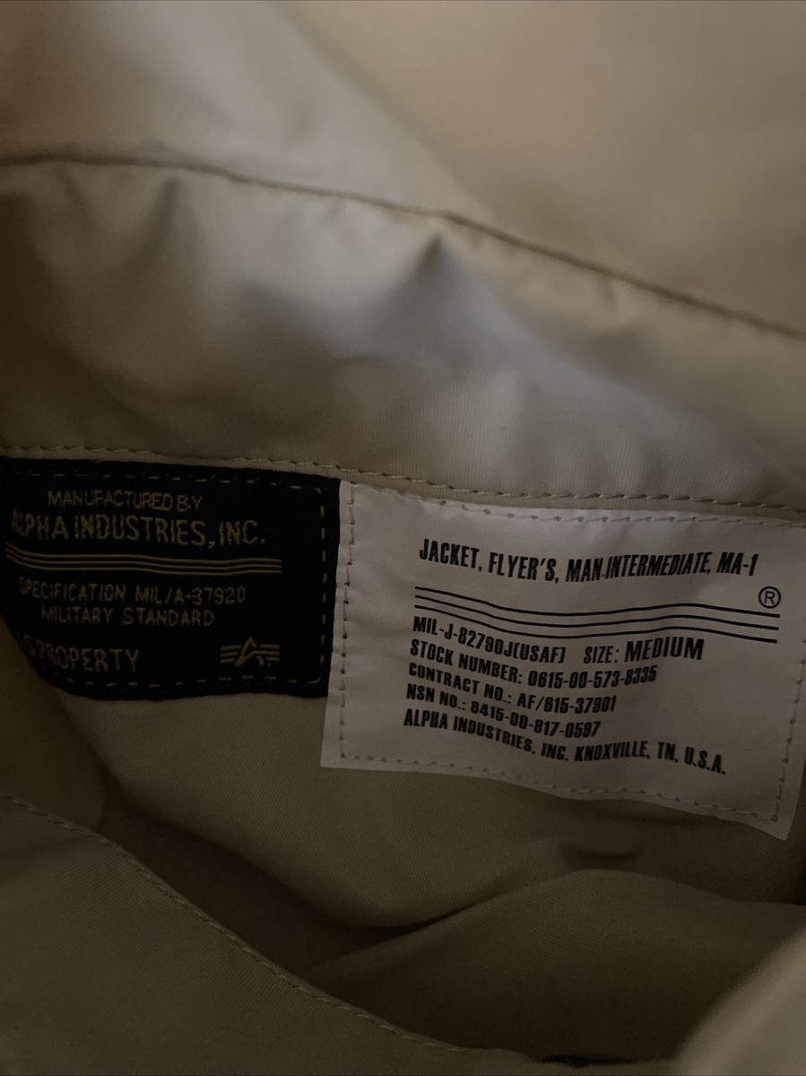 New Alpha Industries 1963 Vietnam War Blood Chit Flag MA-1 New Alpha Industries 1963 Vietnam War Blood Chit Flag MA-1