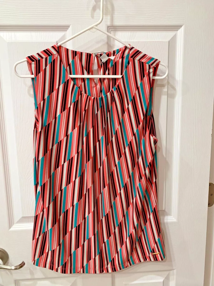 Calvin klein sleeveless clearance blouse