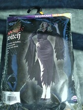 Halloween Gothic Witch Costume Adult med 8-10 new in pack