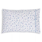 ANNE DE SOLENE MELODIE 2 KING PILLOWCASES FLOWER PURPLE BLUE VIOLETS FRANCE NEW