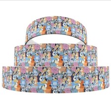7/8 INCH 22mm GROSGRAIN RIBBON Hair Bow Supplies Bluey Flower 1246027
