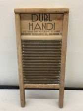Vintage Dubl Handi Lingerie Wash Board Columbus Washboard Co. 18" X 8-1/2  