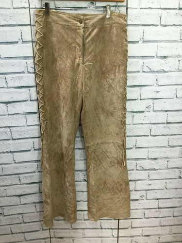 VINTAGE in Pelle Scamosciata Cowboy Stile pantaloni di marca di qualità  superiore Taglia 10 | eBay