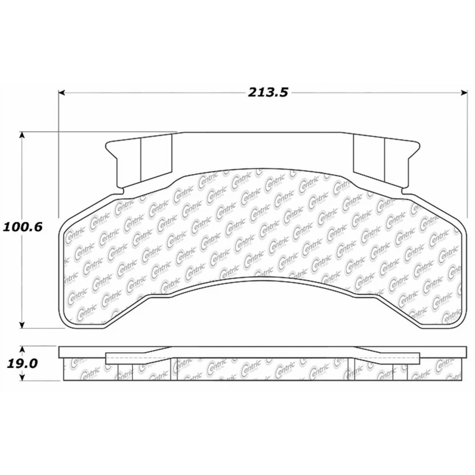 Premium Semi-Metallic Disc Brake Pad Set Centric For 1990-1996 GMC C7000 Topkick - Image 4 of 4