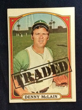 1972 Topps #753 Denny McLain High # Traded Rare EX-EX-MT Free Shipping