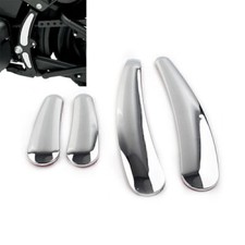 4 Pcs Chrome Curved Swingarm Frame Insert Set Fit Harley Softail Models 2008-up