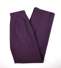 VINTAGE WOMEN'S PURPLE PLEATED HIGH WAIST PANTS - HABERDASHER - 25IN WAIST