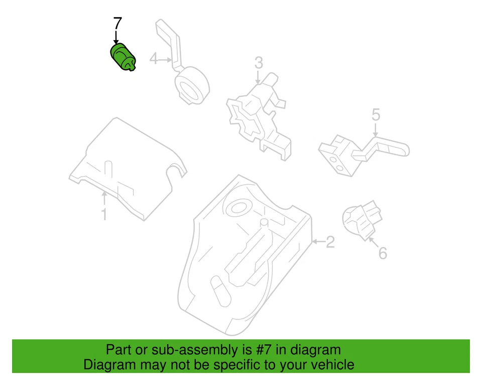 Cilindro de bloqueo de encendido privado izquierdo Motorcraft SW-6412 Foto 4 de 4