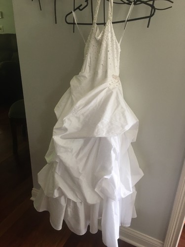 David's Bridal Formal sz 8 Flower Girl Dress BEADED - Picture 5 of 7