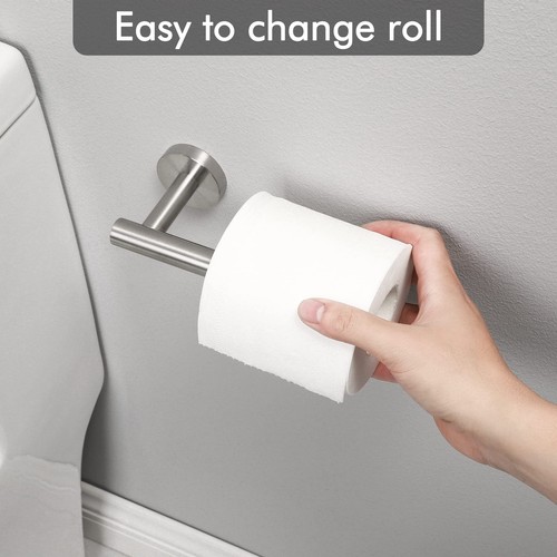 Toilet Paper Holder Bathroom Paper Roll Holder Roll Holder brushed Wall Mount - Picture 7 of 9