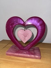 Hand Made Hearts from Epoxy Pink Color