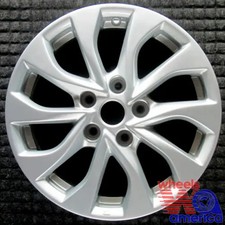 17x6.5 Inch Factory Replacement Aluminum Wheel For 2013-2015 Nissan Sentra - Silver Painted