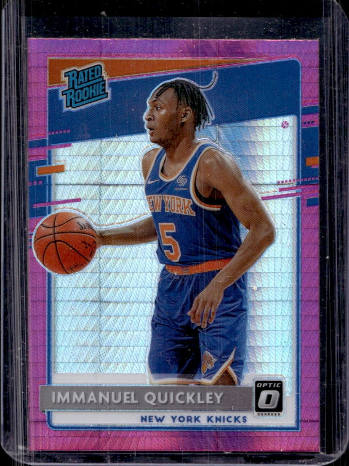 2020-21 Donruss Optic Immanuel Quickley Hyper Pink RC #175 Knicks