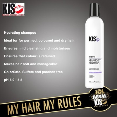 Kappers KIS Smooth KeraMoist Feuchtigkeitsspendendes Shampoo 300ml mit Farbschutz