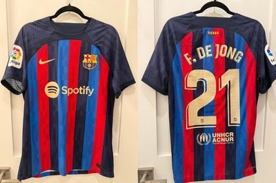 2022-23 Nike Barcelona Player-Issue Home Jersey Frenkie De Jong