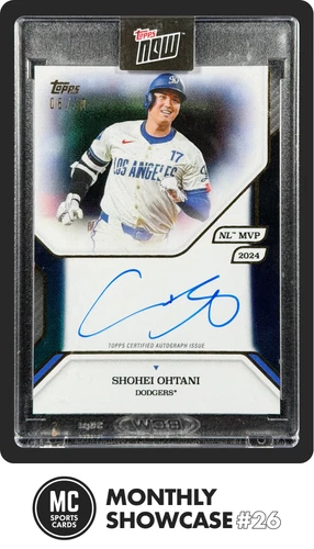 SHOHEI OHTANI 2025 TOPPS MLB MVP COLL #15-A ON CARD AUTO BLACK FOIL 8/10 DODGERS
