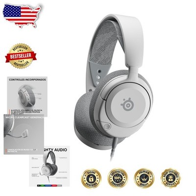 SteelSeries Arctis Nova 1 Gaming Headset: Hi-Fi Audio, 360° Spatial Sound, White