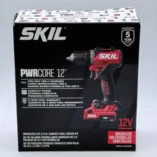 New SKIL DL6290A-11 12V PWRCORE 12 Brushless 12V 1/2" Compact Drill Driver Kit