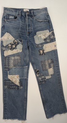 Driftwood Jordie Women s Patchwork Jeans Tagged W27 Fit W31 Inseam 25.5