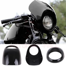 For Harley Sportster XL 883 1200 Dyna Racer Front Cowl Headlight Fairing Black