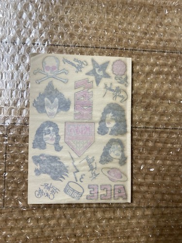 KISS🩸ALIVE II VINYL TATTOO INSERT SHEET-1977 AUCOIN