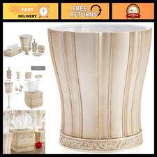 Beige Bathroom Trash Can Wastebasket 1.3 Gal / 5L - Stylish Home Organizer