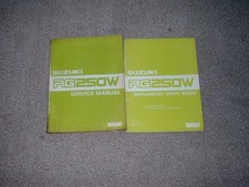 GENUINE SUZUKI RG250W WORKSHOP SERVICE MANUAL AND SUPPLEMENT.FREE U.K. POST