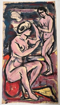 Degner, Arthur (1888-1972) express.  Badende  ca. 1923, signiert u.r.